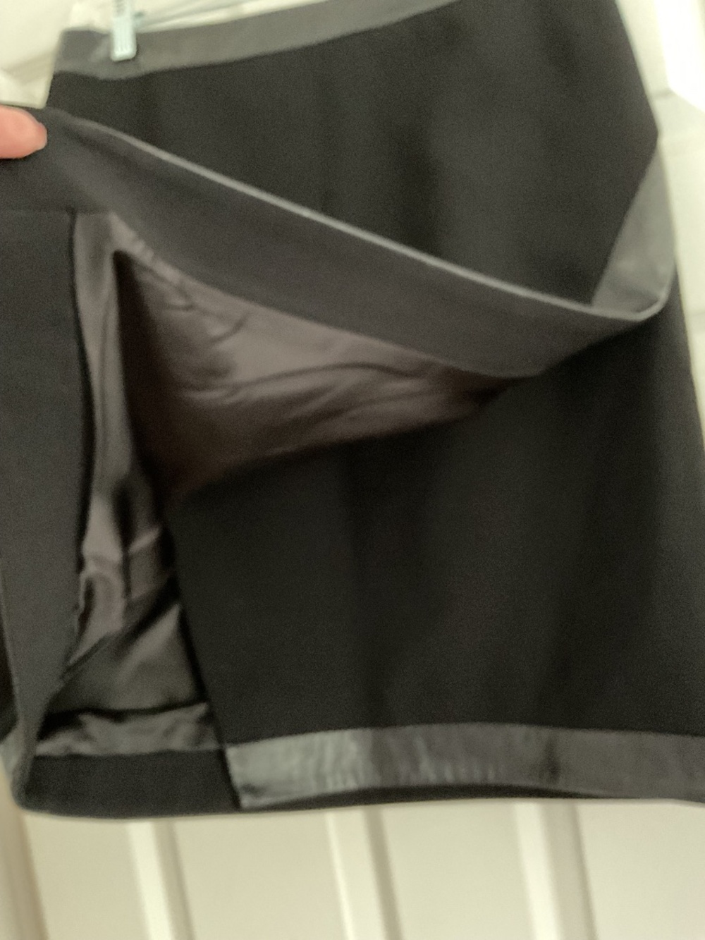 ⭐️ Ted Baker Heeley Asymmetrical Faux Leather Trim Skirt - size 12 - Picture 5 of 11